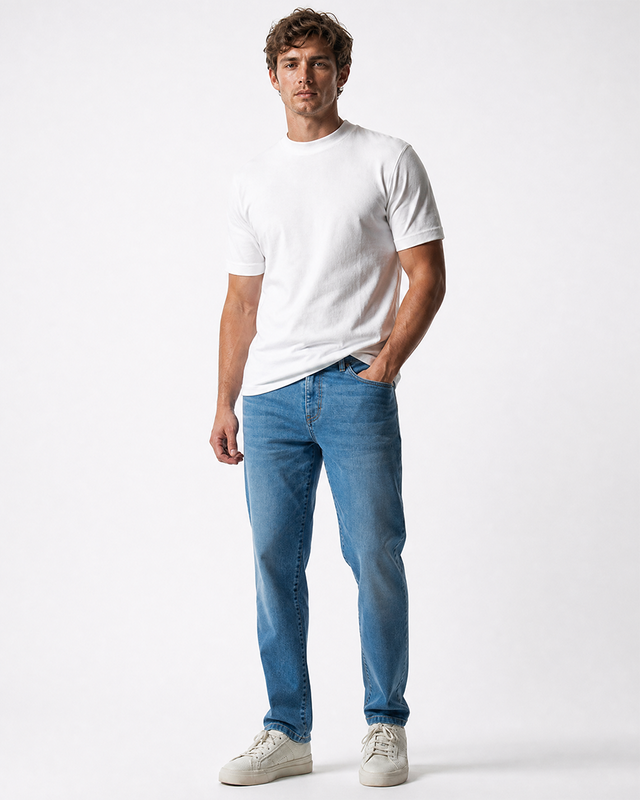 IOS JEANS straight - MID BLUE USED secret