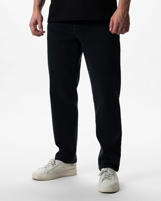 IOS JEANS straight - DARK GREY STONE WASH