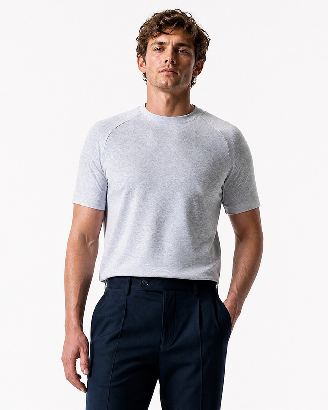 IOS T-SHIRT - LIGHT GRAY MELANGE