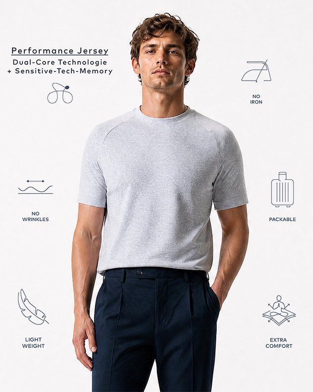 IOS T-SHIRT - LIGHT GRAY MELANGE