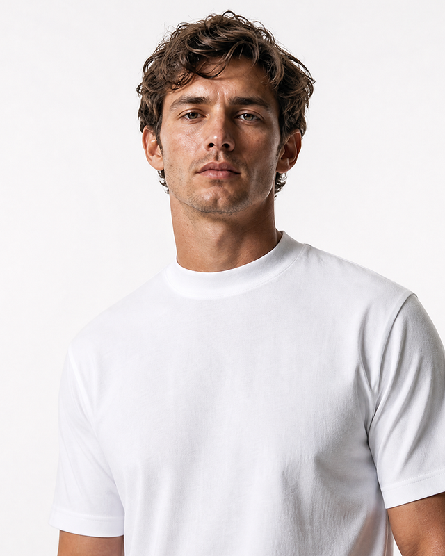 IOS T-SHIRT hoge hals - WIT