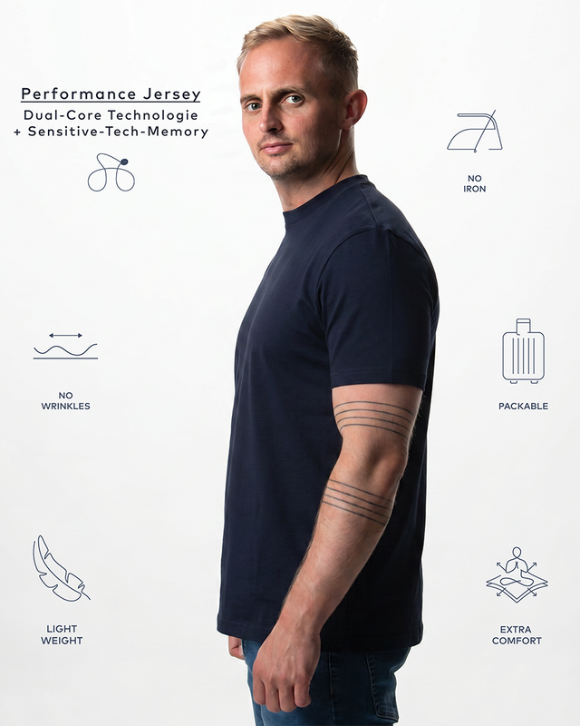 IOS T-SHIRT high neck - NAVY