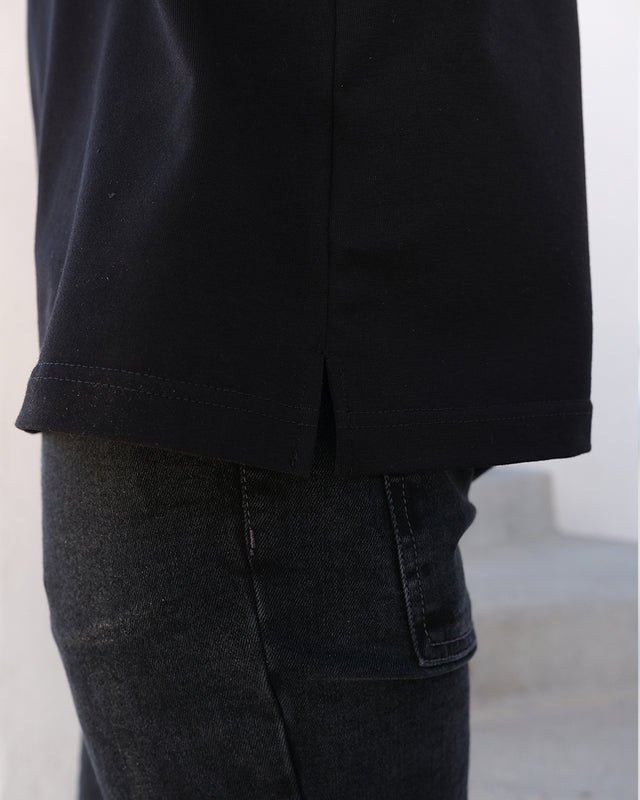 IOS T-SHIRT collo alto - NERO