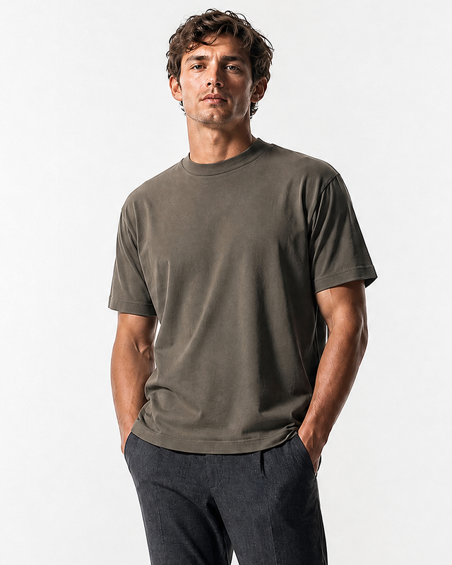 IOS T-SHIRT oversized - OLIVE