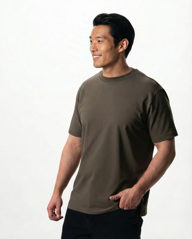 IOS T-SHIRT oversized - OLIVE