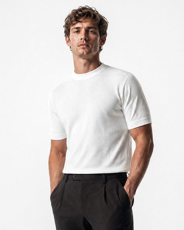 IOS KNITTED T-SHIRT - IVORY