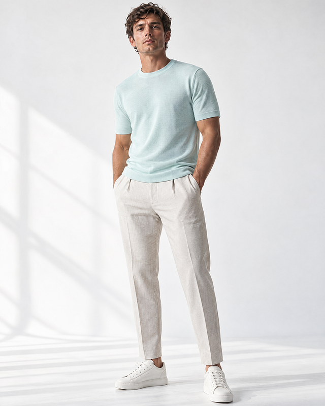 IOS KNITTED T-SHIRT - MINT