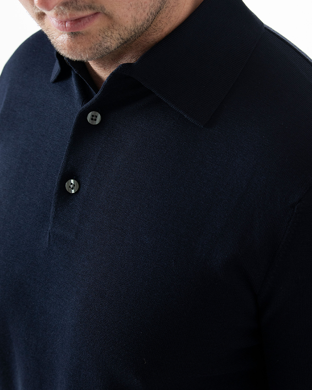 IOS KNITTED POLO - NAVY