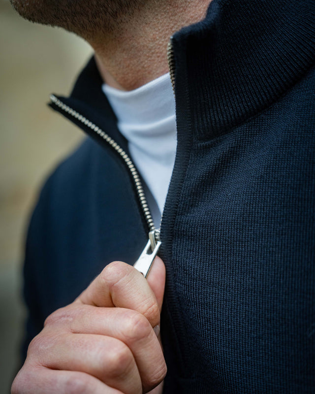 IOS TURTLE zip merino - NAVY