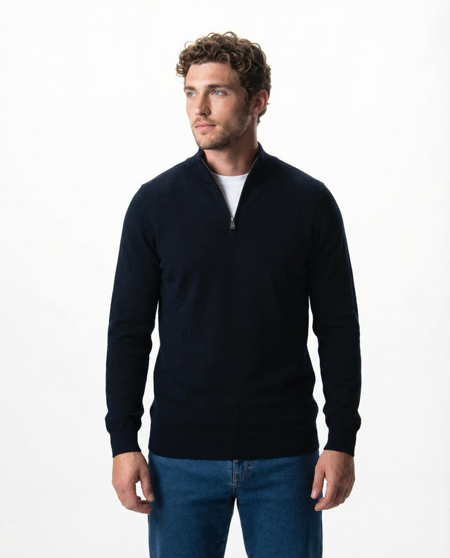 IOS TURTLE zip merino - NAVY