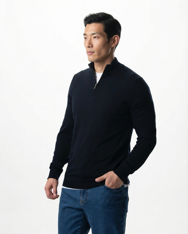 IOS TURTLE zip merino - NAVY