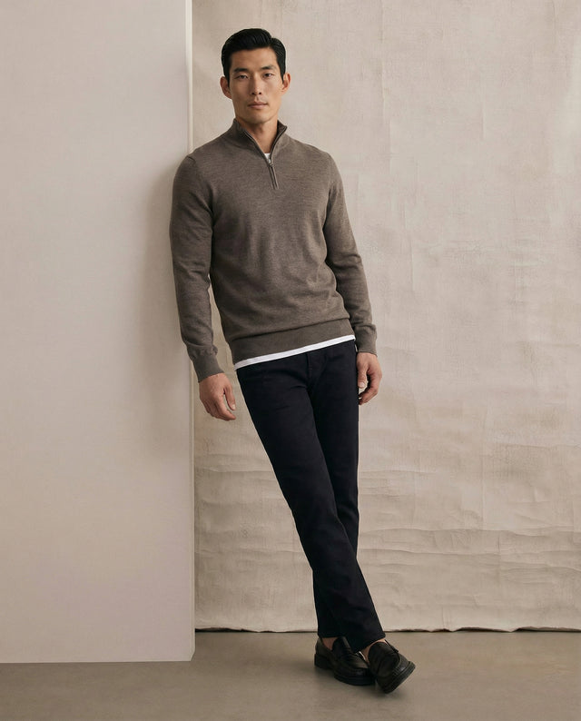 IOS TURTLE zip merino - BRAUN MEL.