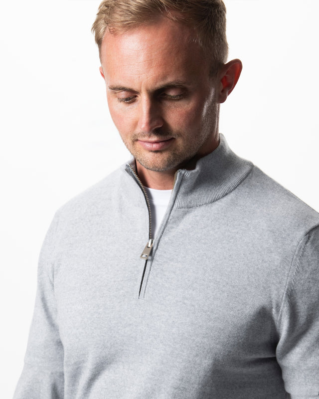 IOS TURTLE zip merino - LIGHT GREY MEL.