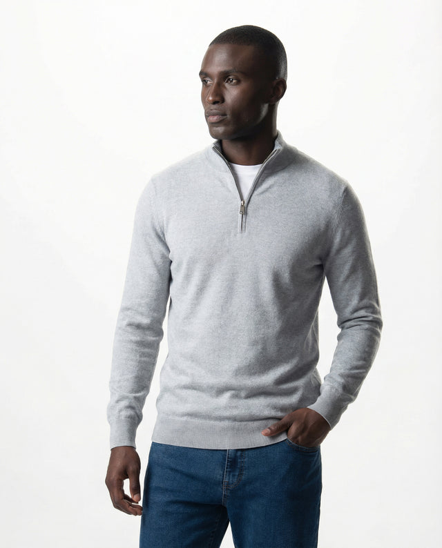 IOS TURTLE zip merino - LIGHT GREY MEL.