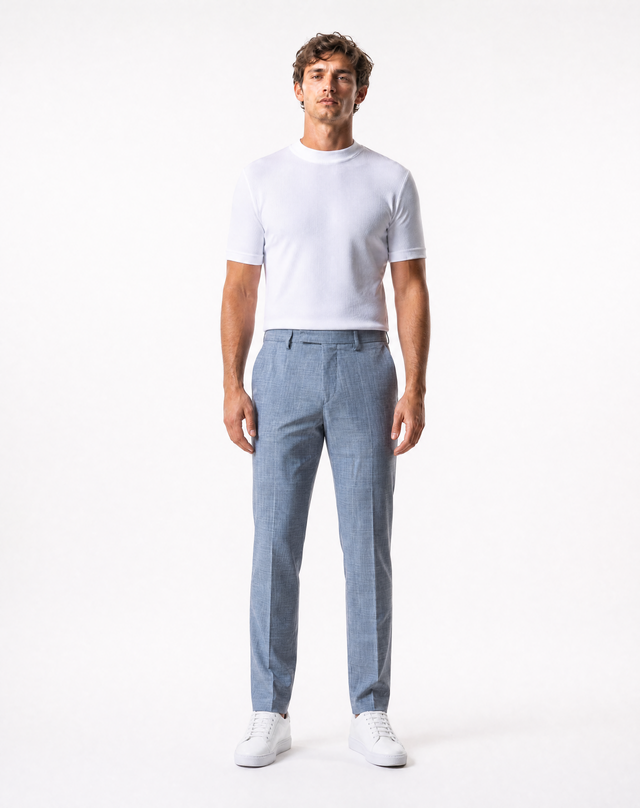 IOS PANTS classic - LIGHT GREY KARO