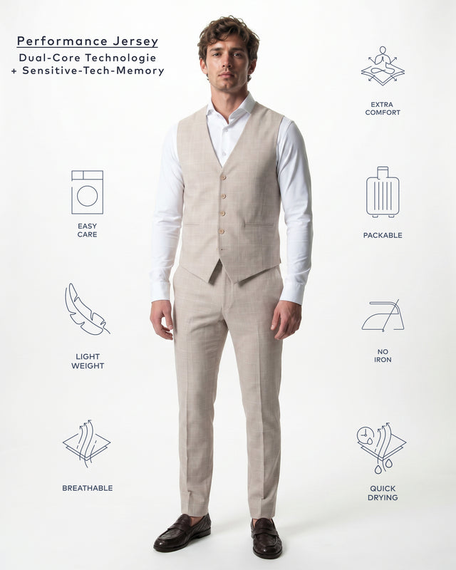 Kamizelka IOS VEST classic - BEŻOWA KRATKA
