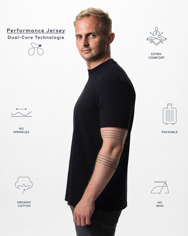 IOS T-SHIRT collo alto - NERO