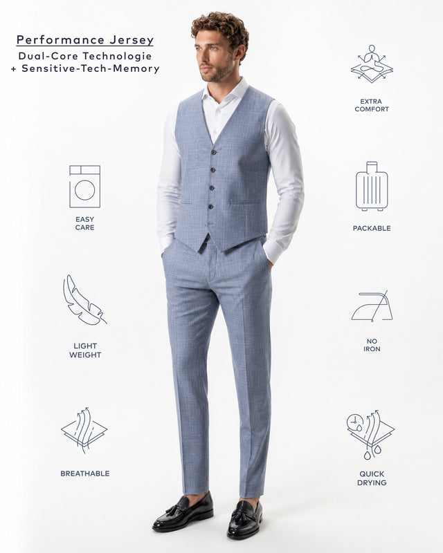 IOS VEST classic - LIGHT GREY KARO