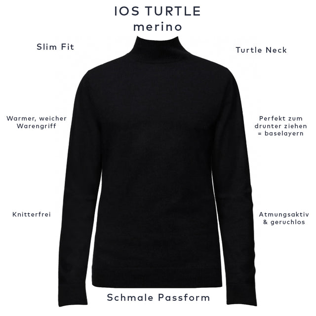 IOS TURTLE merino - BLACK