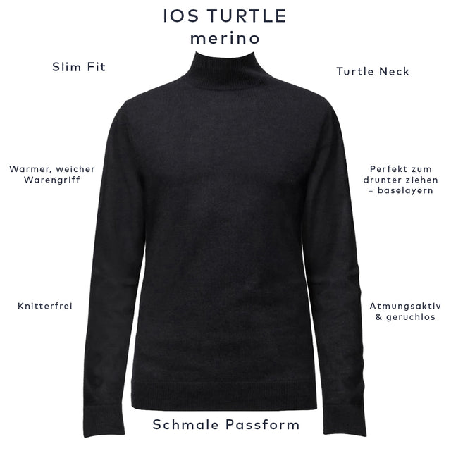 IOS TURTLE merino - DARK GREY MEL.