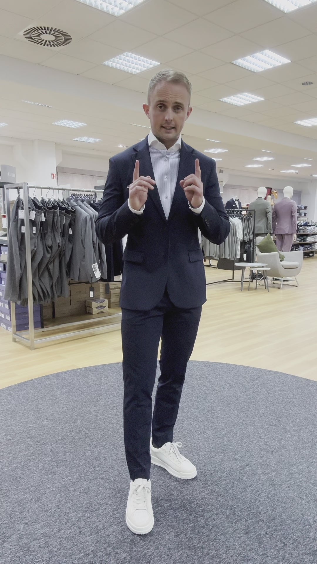 Sakko Anzug Hellgrau Grau Herren Stretch – IOS Clothing