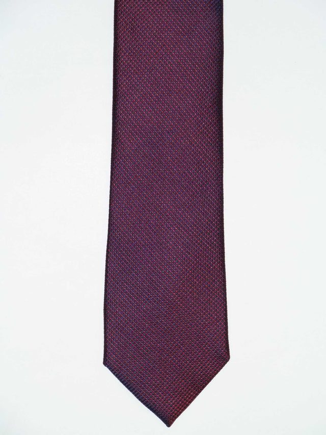 Krawatte 100% Seide 7.5cm, Minimalstruktur Rot