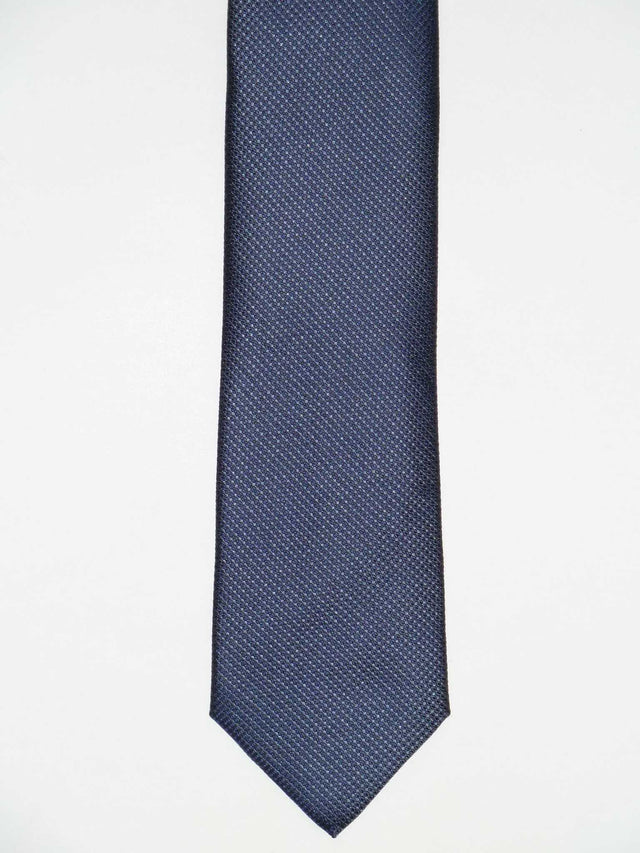 Krawatte 100% Seide 7.5cm, Minimalstruktur Navy
