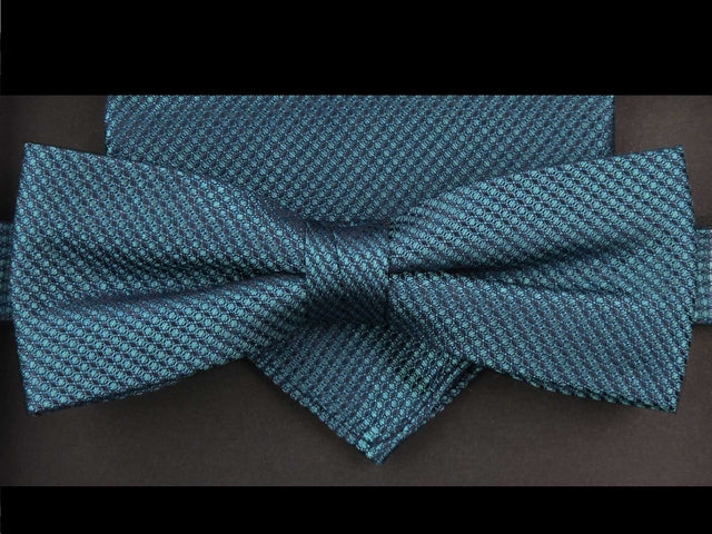 Slim bow with decorative cloth 100% silk minimal structure mint